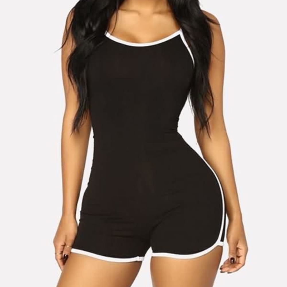 Black and white romper